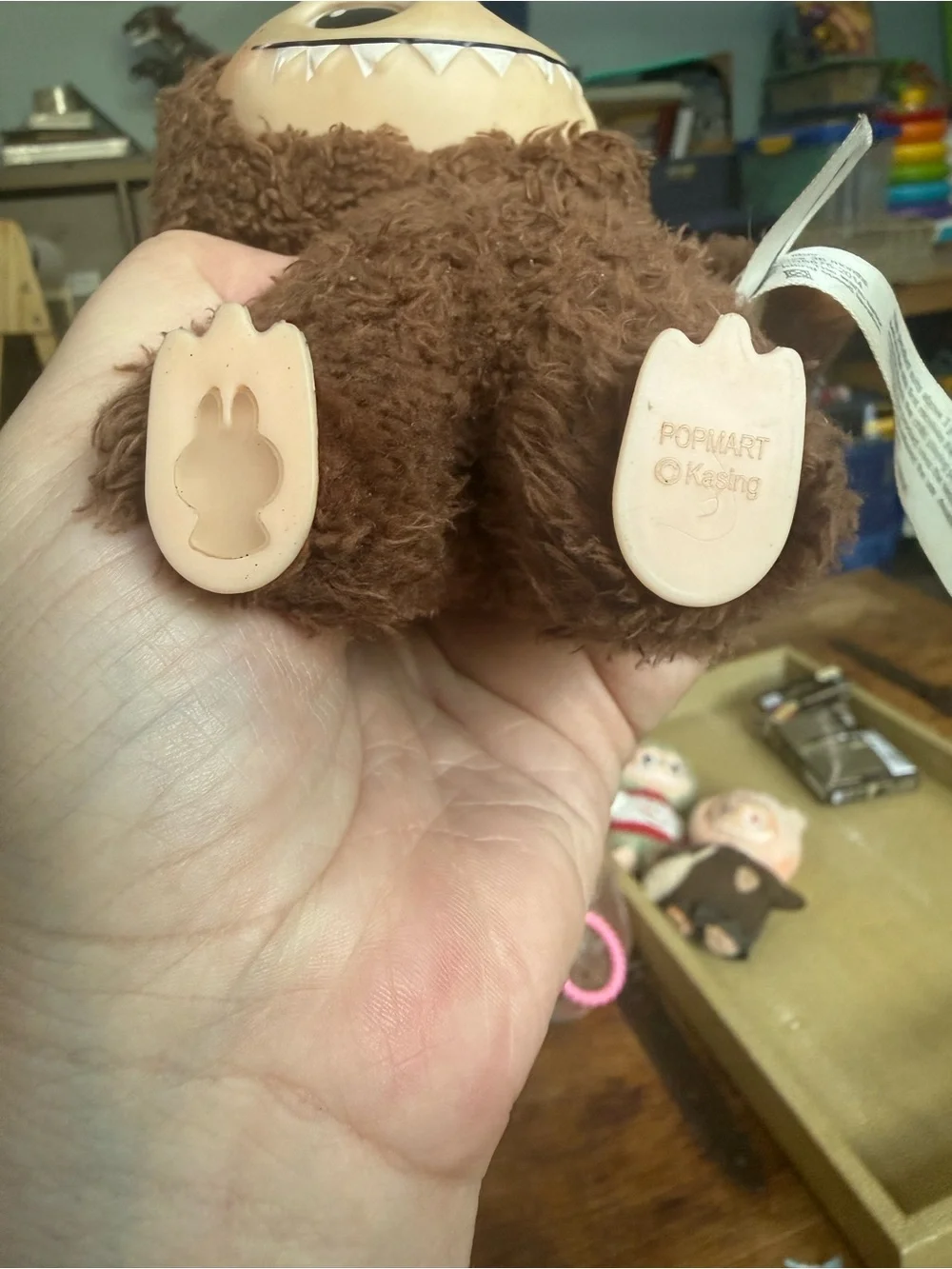 Labubu Plush Brown Monster Keychain -